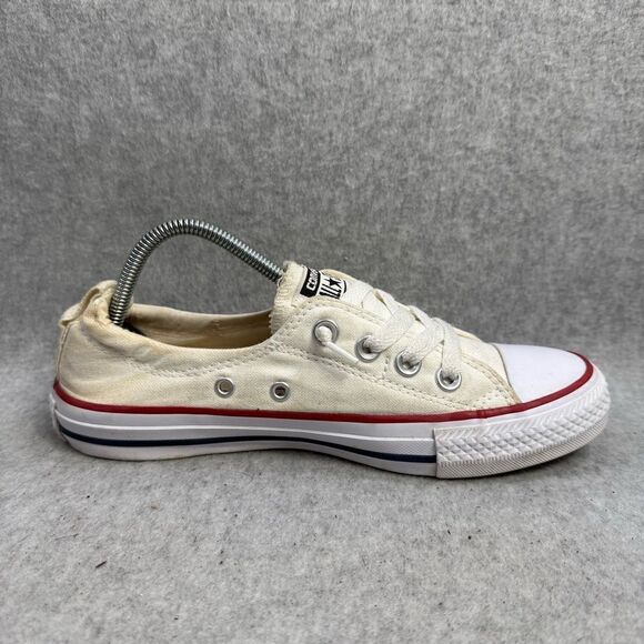 Converse Shoes Womens 7 Chuck Taylor All Star White Lace Up Casual Flat Sneakers - Picture 6 of 9